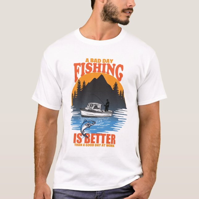 Funny Fishing Lover Fisher Fisherman Gift Mens T-Shirt (Front)