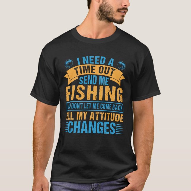 Funny Fishing Lover Fisher Fisherman Gift Mens T-Shirt (Front)