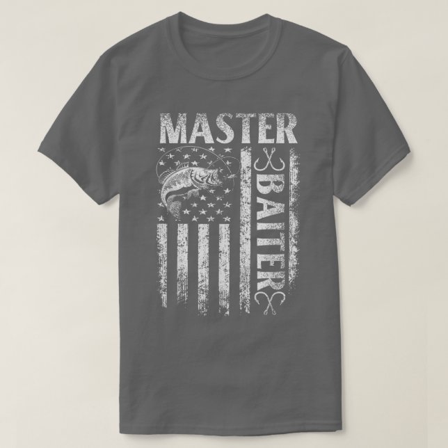 Funny Fishing   Master Baiter  T-Shirt (Design Front)