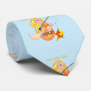 Funny Fishing Mermaid Girl Thunder_Cove   Tie