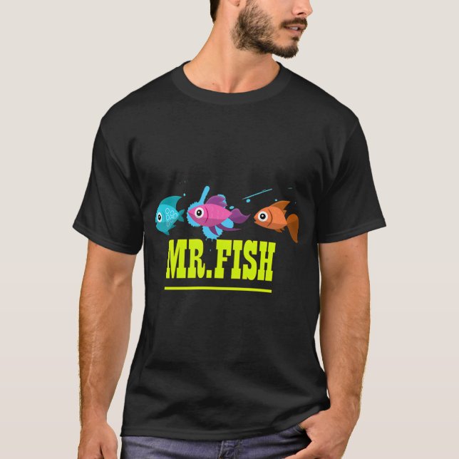 funny fishing mr.fish T-Shirt (Front)