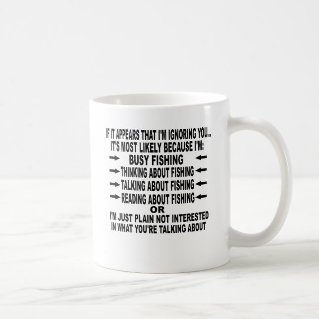 FUNNY FISHING OBSESSION COFFEE MUG (Right)