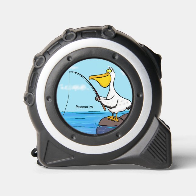 Funny fishing pelican cartoon 1 (Front)