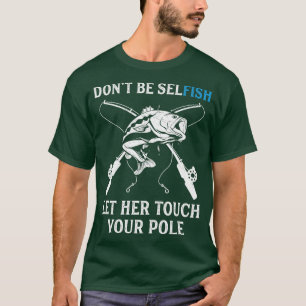 Funny Fishing Pole Pun Hold My Pole Fisherman Men T-Shirt