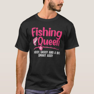 Funny Fishing Queen For Women Ladies Fishing Lover T-Shirt