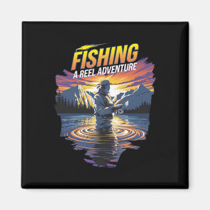 Funny Fishing Quote Artwork Perfect For Fishermen Magnet