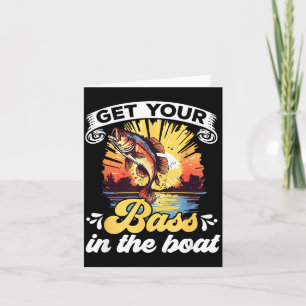 Funny Fishing Quote Hooked On B Fishing  Card