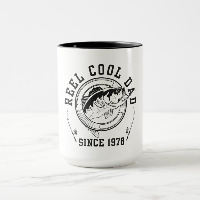 Funny Fishing Quote Reel Cool Dad Since 1978 Mug (Center)