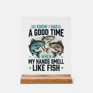 Funny Fishing Quote Vintage Engraving Vector Desig Acrylic Sign