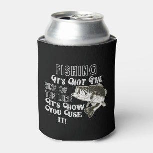 Fishing is fun catching is better - Hobby Quote Can Cooler
