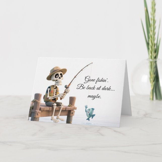 Funny Fishing Quotes Cards (Front)