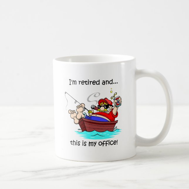Funny fishing retirement coffee mug (Right)