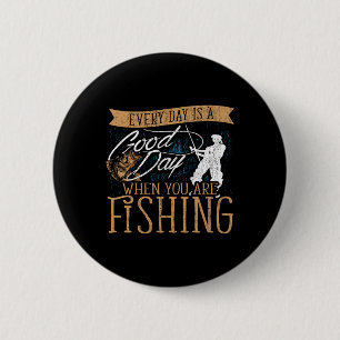 Funny Fishing Rod Fish - Fisherman  6 Cm Round Badge