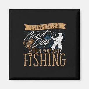 Funny Fishing Rod Fish - Fisherman Magnet