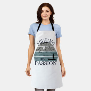 Funny fishing saying apron