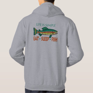 Funny Fishing Saying: Eat Sleep Fish Hoodie