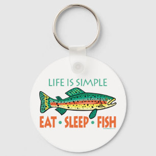 Funny Fishing Saying Key Ring