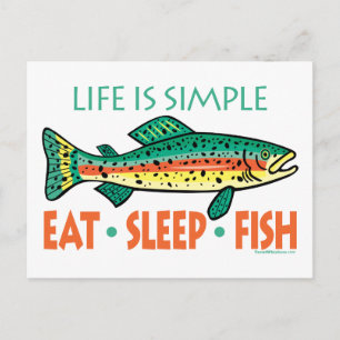 Funny Fishing Saying Postcard