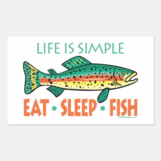 Funny Fishing Saying Rectangular Sticker (Front)
