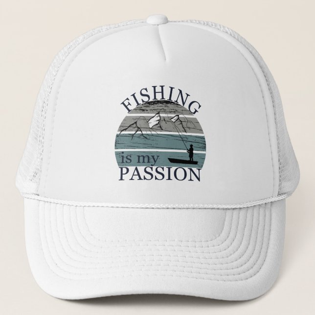 Funny fishing saying trucker hat (Front)