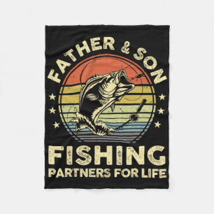 Funny Fishing-shirt Father Son Matching B Fish Dad Fleece Blanket