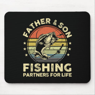 Funny Fishing-shirt Father Son Matching B Fish Dad Mouse Pad