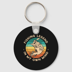 Funny Fishing Shirt Fishing Legend Key Ring