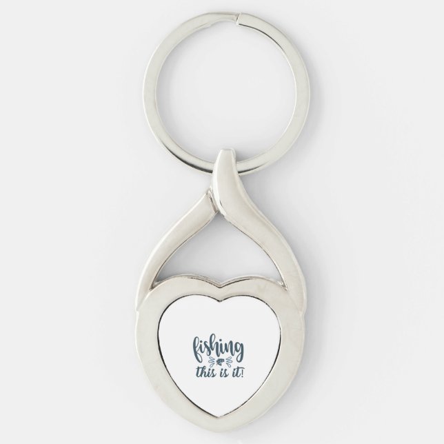 Funny Fishing Shirt with slogan Key Ring (Front)