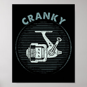 Funny Fishing Tee For Men Cranky Poster