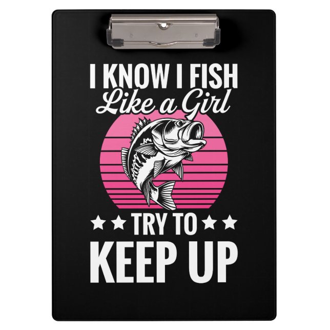 Funny Fishing Themed Clipboard (Front)