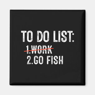 Funny Fishing To Do List Fisher Gift Dad Father An Magnet