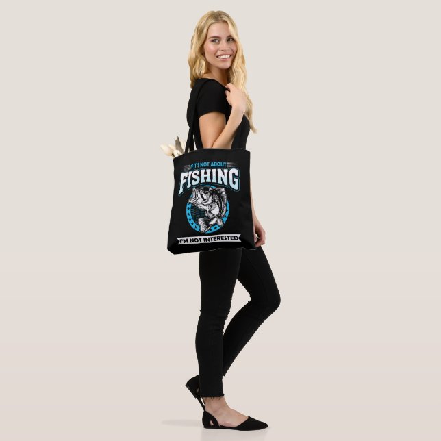Funny fishing tote bag (On Model)