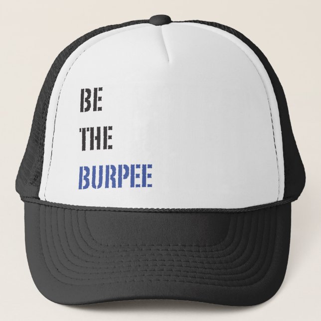 Funny Fitness Burpee Gym Humour Trucker Hat (Front)