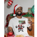 Funny Fitness Christmas Bicep Curls Barbell Santa Tri-Blend Shirt<br><div class="desc">Tis' The Season For Biceps! - this festive gym themed Christmas card is a funny fitness Christmas greeting and the perfect gift for the trainer or gym partner in your life. This card features a super strong and fit Santa Claus lifting a barbell, totally swole. Santa Claus, the jolly and...</div>