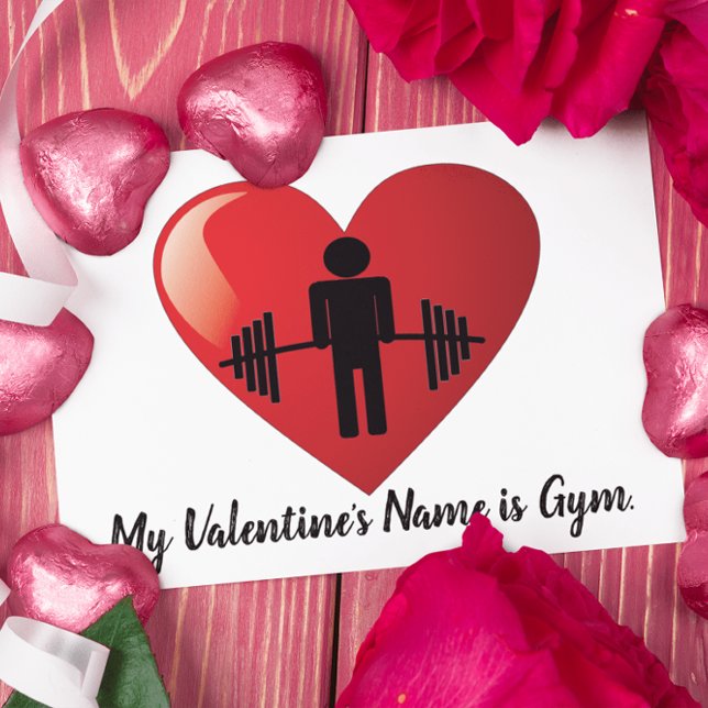 Funny Fitness Gym Valentine Card (Creator Uploaded)