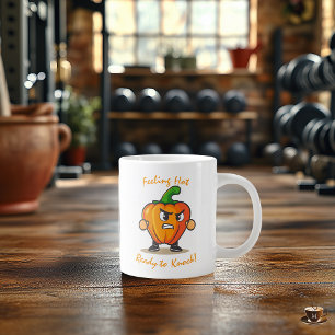 Funny Fitness Mug - Determined Bell Pepper Design