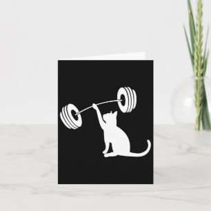 Funny Fitness Weight Strength Gym Cat Lifting For  Card
