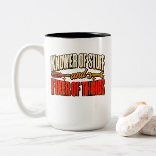 Funny Fixer of Things Handyman T-Shirt Two-Tone Coffee Mug