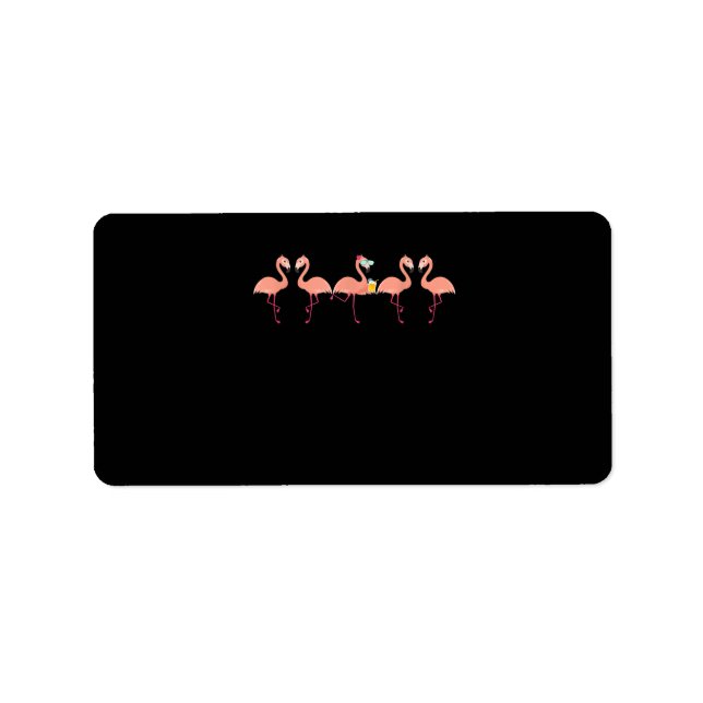 Funny Flamingo Bachelor Party Cocktail Lover Label (Front)