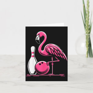 Funny Flamingo Bowling N Bowl Bowler Card