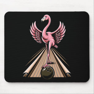 Funny Flamingo Bowling Player Bowler Bowl Sports Mouse Pad