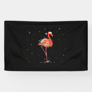 Funny Flamingo Christmas Light Apparel Cute Xmas Banner