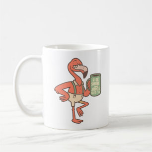 Funny Flamingo Coffee Quote Art Mug