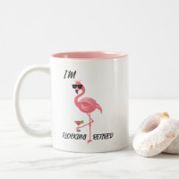 Funny Flamingo Flocking Retired Gift Coffee Mug