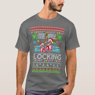 Funny Flamingo Lights Ugly Sweater Christmas Anima