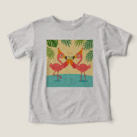 Funny Flamingo Party T-Shirt for Kids