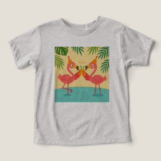 Funny Flamingo Party T-Shirt for Kids