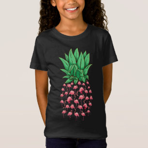 Funny Flamingos Pineapple Tropical Fruit Lover Sum T-Shirt