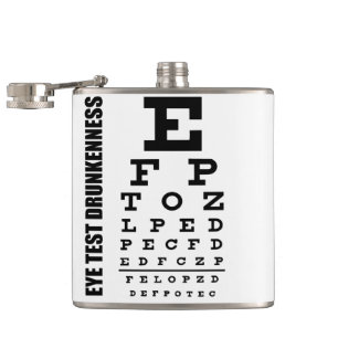 funny flask, DRUNK TEST Hip Flask