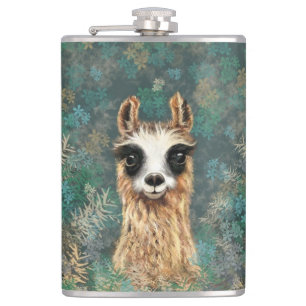 Funny Flask with Curious Llama